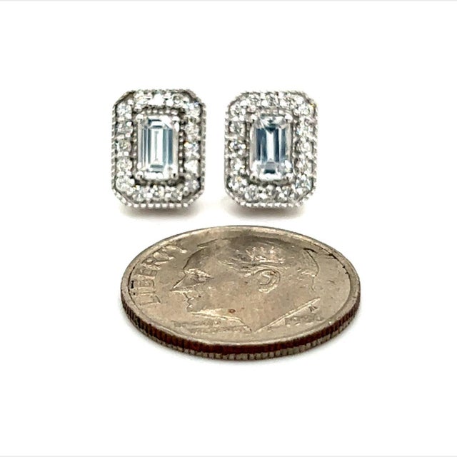Natural Sapphire Diamond Stud Earrings 14k W Gold 0.96 TCW Certified $2950 121269 SAPPHIRE SHIMMER LIKE A DIAMOND Nothing...