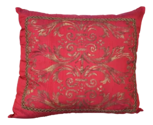 Isabelle H. Fortuny Style Hand-Painted Cherry Pillow Cover