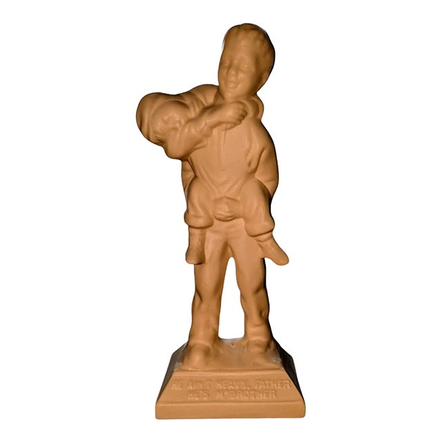 Boystown Figurine in White Bisque Porcelain For Sale