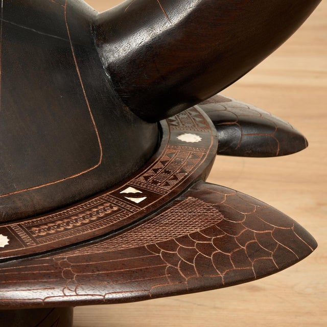 Vintage Carved Wood Fijian Turtle Kava Bowl For Sale In West Palm - Image 6 of 14
