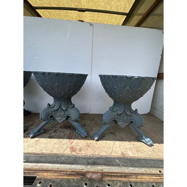 Rare Neoclassical Antique Garden Urns- A Pair For Sale In Philadelphia - Image 6 of 17