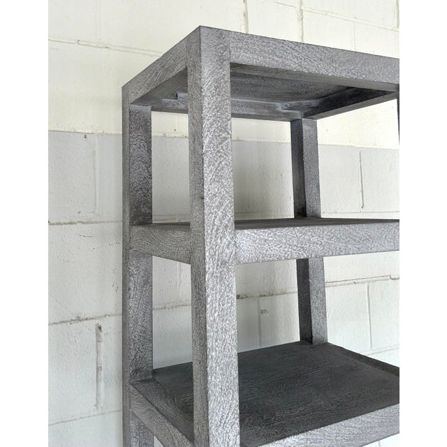 Made Goods Made Goods Organic Modern Gray Mango Wood Allesandro Tall Cabinet For Sale - Image 4 of 8