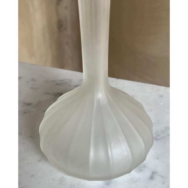 Glass Vintage Stelvia Hand Made Italian Art Nouveau Style Vase For Sale - Image 7 of 17