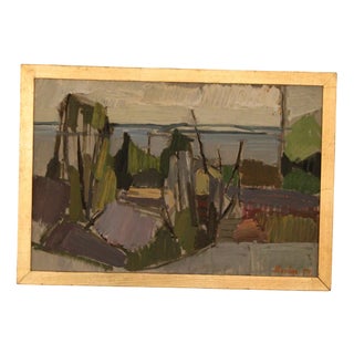 Sven Olof Rosén, View, 1950s, Oil on Panel, Framed For Sale