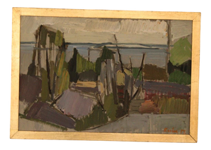 Sven Olof Rosén, View, 1950s, Oil on Panel, Framed