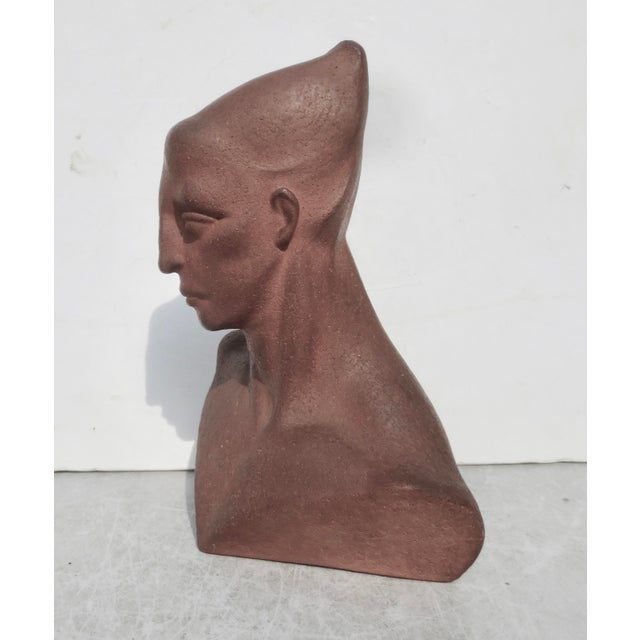 Tera Cotta Bust Circa 1920s For Sale - Image 10 of 12
