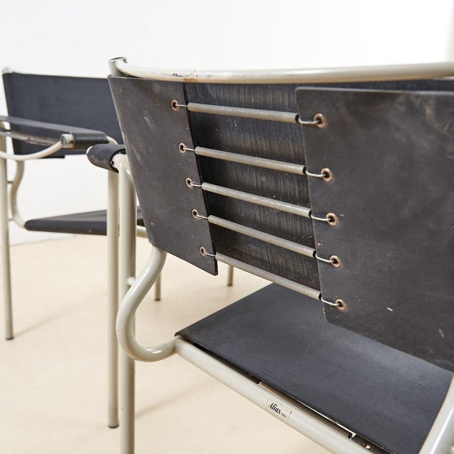 Metal Model 109 Armchairs attributed to Giandomenico Belotti for Alias, Italy, 1980s, Set of 4 For Sale - Image 7 of 10