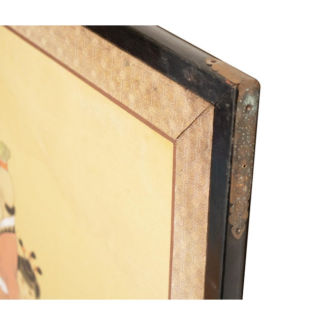 "Hide-and-Seek" by Lu Feng, Vintage Chinese Painted Silk Screen For Sale - Image 16 of 18
