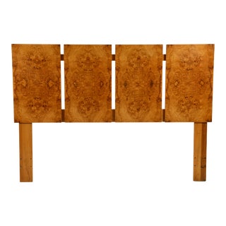 Mid-Century Modern Lane Burl Wood Queen Size Headboard For Sale