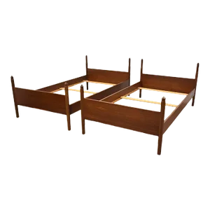 Danish Modern Teak Twin Beds - a Pair