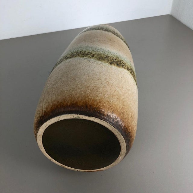 Large Fat Lava Multi-Color 284-47 Pottery Floor Vase attributed to Scheurich, 1970s For Sale - Image 15 of 16