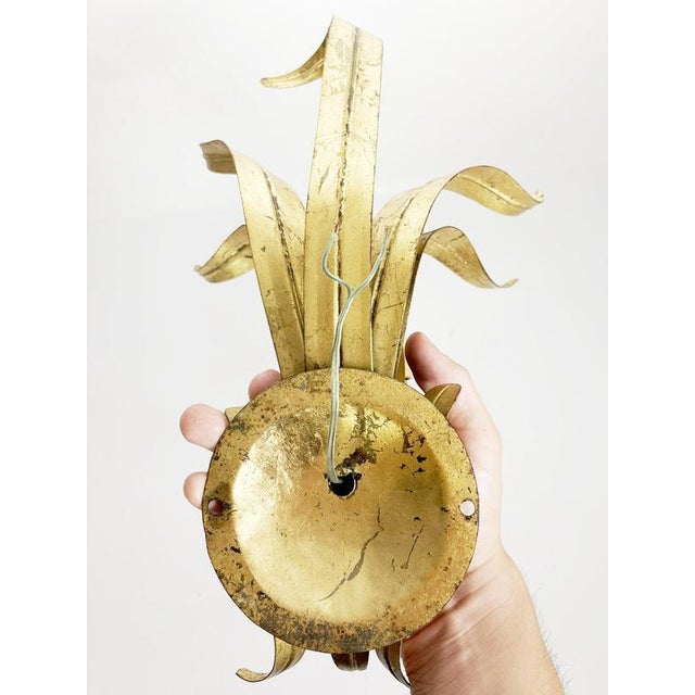 Gilt Metal Wall Light, France, 1970s For Sale - Image 14 of 15