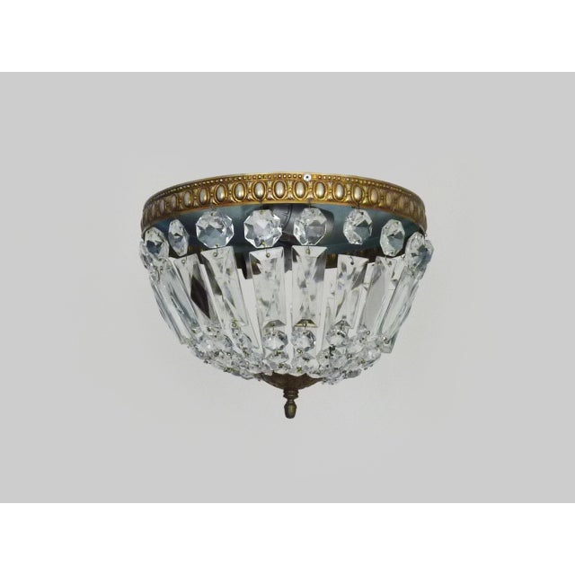 Vintage Two-Light Crown-Shaped Ceiling Light, 1960s For Sale - Image 3 of 8