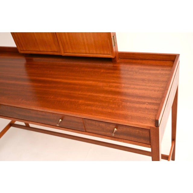 Brown Vintage Dressing Table attributed to Loughborough, 1950 For Sale - Image 8 of 11