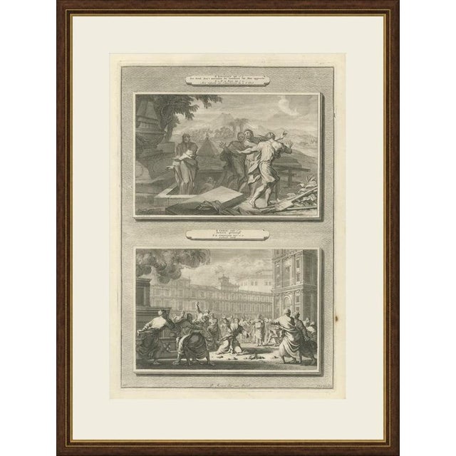 This original copperplate engraving from Pieter Mortier's illustrated Bible, Amsterdam circa 1700, shows two biblical...