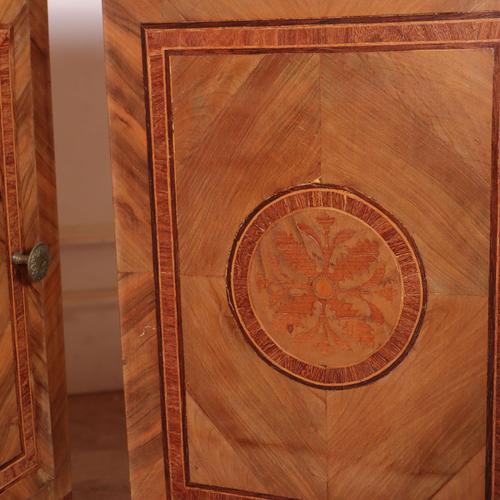 Italian Walnut and Marquetry Bedside Cabinets For Sale - Image 15 of 18