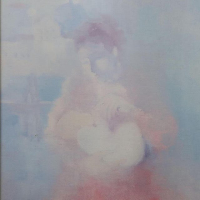 Piero Barbieri, Mother with Child, 1975, Oil on Canvas For Sale - Image 3 of 12