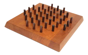 1960s Piet Hein for Skjode, Denmark Teak Solitaire Board Game