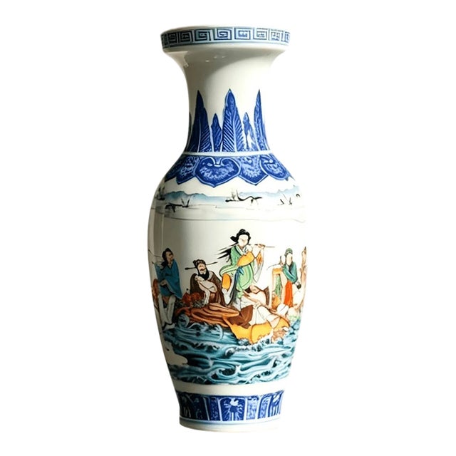 Chinese Ceramic Vase,Famille Rose Porcelain Vase Hand Painted Figures Story Pattern For Sale