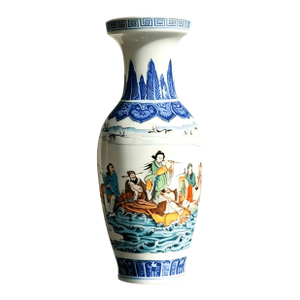 Chinese Ceramic Vase,Famille Rose Porcelain Vase Hand Painted Figures Story Pattern