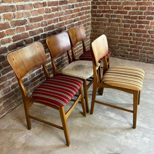 Wood Vintage Teak Chairs, Denmark, 1960s, Set of 4 For Sale - Image 7 of 9