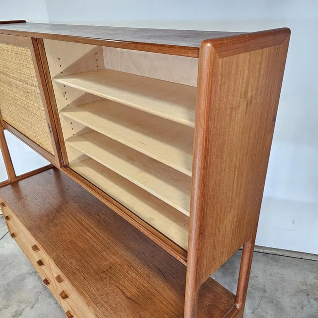 Brown 1960s Hans J. Wegner for Ry Mobler Teak Credenza / Hutch For Sale - Image 8 of 12