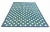 Handmade Cotton Vegetable Dyed Checked Gingham Area Rug Teal Blue With Cream and Forest Green - 8'x10' For Sale - Image 9 of 10