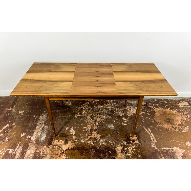 Wood Mid-Century Extendable Dining Table in Walnut from BFM, Poland, 1960s For Sale - Image 7 of 14
