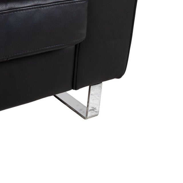 Indivi Set Leather Two-Seater Sofa and Stool in Black by BoConcept, Set of 2 For Sale - Image 9 of 18