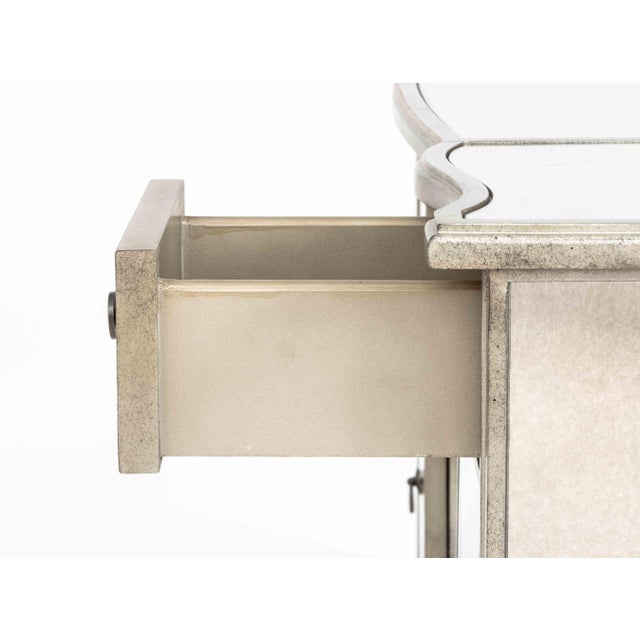 Hollywood Regency Style Mirrored Vanity Table For Sale - Image 10 of 13