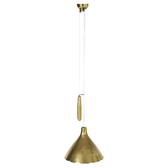 Brass ceiling lamp by Paavo Tynell For Sale