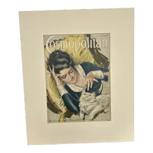 Original Antique Offset Lithograph Print. Cosmopolitan Cover From the 1920s to 1930s.