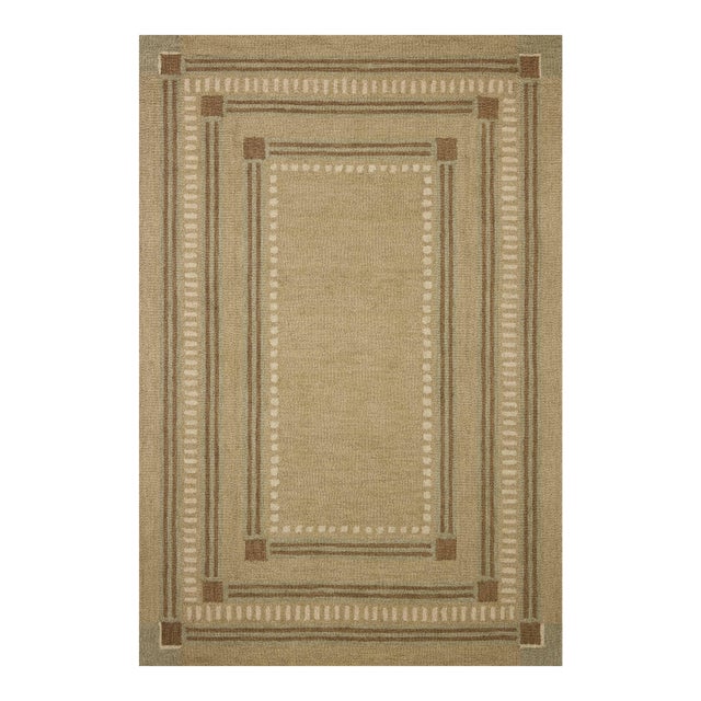Chris Loves Julia x Loloi Alfie Green / Natural 2'-3" x 3'-9" Accent Rug For Sale
