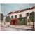 An excellent vintage period full-color print of painting "Bistros in a Suburb" (circa 1910), by French artist Maurice...