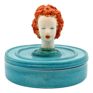 Austrian Ceramic Box by Goldscheider Vienna, 1930s