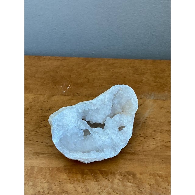 Gemstone Vintage White Quartz Geode For Sale - Image 7 of 12