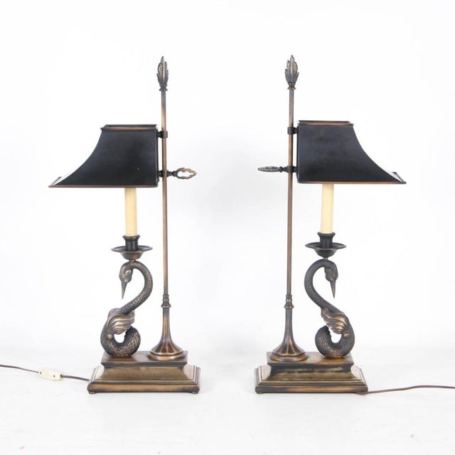Vintage Brass Table Lamps, 1940s, Set of 2 For Sale - Image 12 of 12