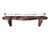 Vintage Wooden Wall Shelf with Satin Brass Finish Railing Has a plate indent on the shelf if you would like to rest a...