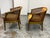Saffron Velvet Mid 20th Century Cane Barrel Chairs, Pair For Sale - Image 4 of 12