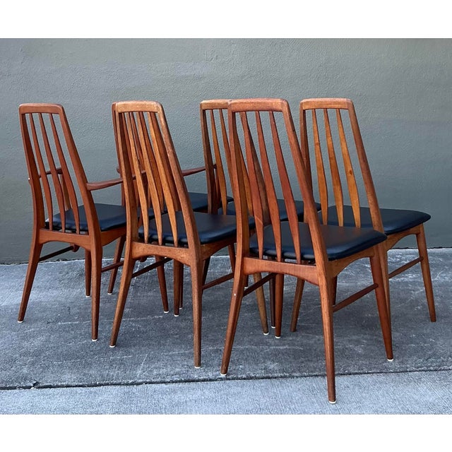 Vintage MCM Niels Koefoed Teak “Eva” Dining Chairs - Set of 6 For Sale - Image 11 of 12