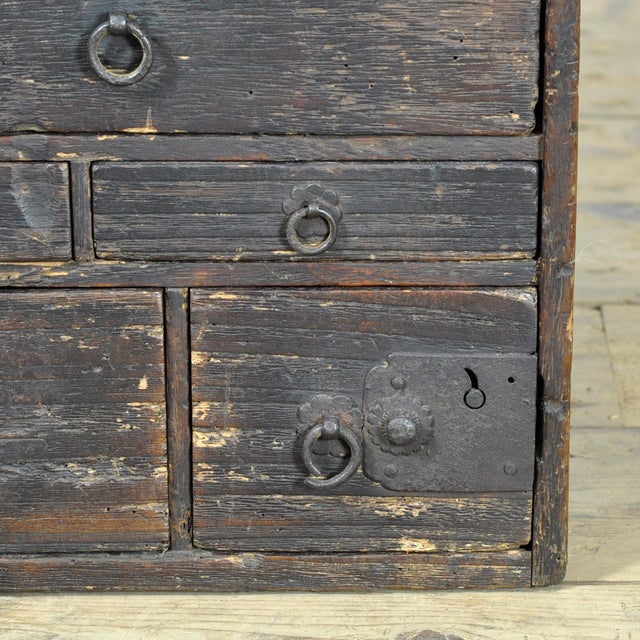 Small Antique Japanese Chest of Drawers, 1900 For Sale - Image 9 of 13