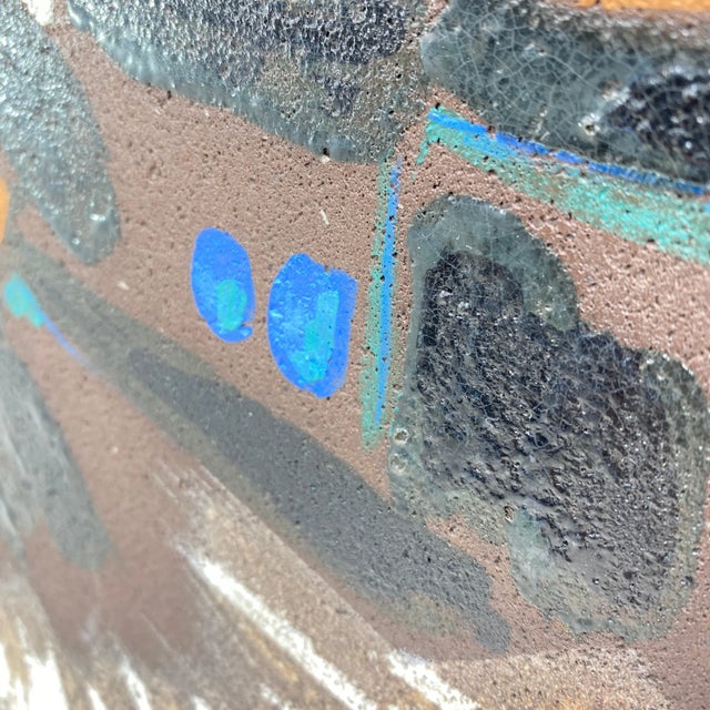 Gray Ceramic Panel on Lava, Vallauris, 1960 For Sale - Image 8 of 11