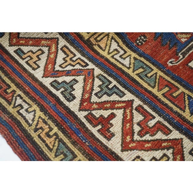 Textile Late 18th Century Antique Sumak Rug 4'7'' x 7'9'' For Sale - Image 7 of 11