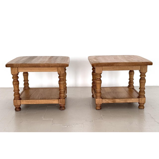 Organic Textured Oak Side Tables from Vereinigte Werkstätten München, 1970s, Set of 2 For Sale - Image 11 of 18