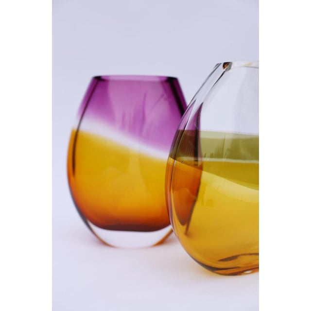 Contemporary Mark Vase in Mouthblown Glass by Pia Wüstenberg For Sale - Image 3 of 6