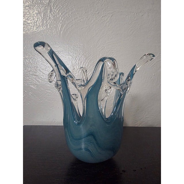 Vintage Italian Hand Blown Art Glass Sculpture Biomorphic For Sale - Image 10 of 12