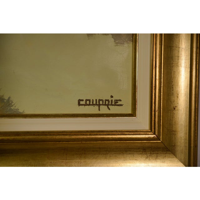 Jean-Pierre Couprie, Walking Along the Canal, 1980s, Canvas & Paint For Sale - Image 3 of 10