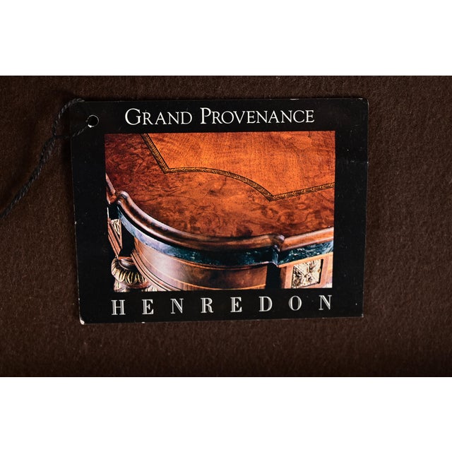 Henredon Grand Provenance Italian Neoclassical Inlaid Cherry and Burl Wood Parcel Gilt Extension Dining Table For Sale - Image 16 of 17