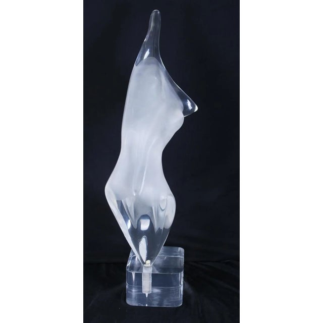 1980s Michael Shacham Lucite Figurative Nude Sculpture For Sale - Image 5 of 7