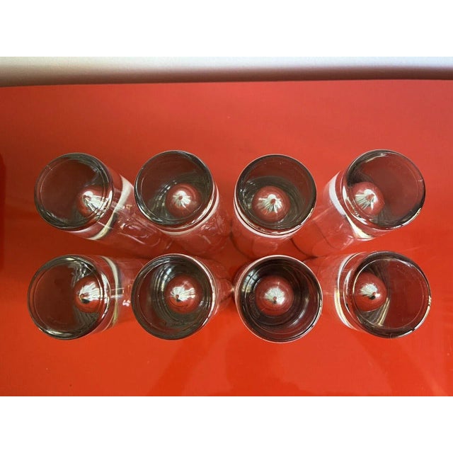 Glass 1980s Carlos Moretti Italy Weighted Highball Glasses- Set of 8 For Sale - Image 7 of 10